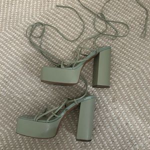 ASOS Sage Green Strappy Platform Heel